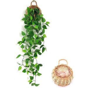 Artificial Hanging Plants, 3.5ft Ivy Vine Fake Leaves Green Chain for Indoor